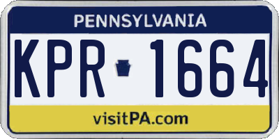 PA license plate KPR1664