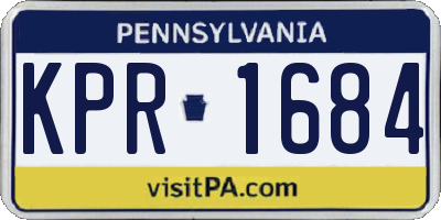 PA license plate KPR1684
