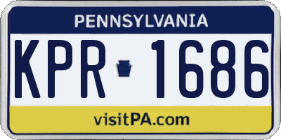 PA license plate KPR1686