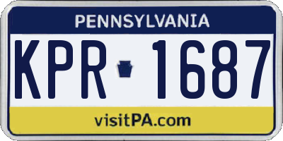 PA license plate KPR1687