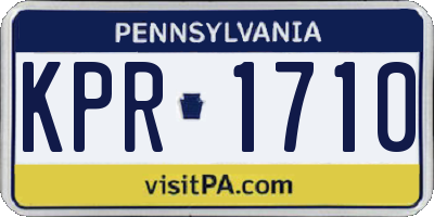 PA license plate KPR1710