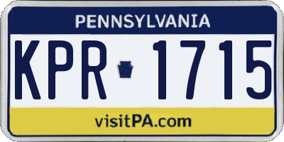 PA license plate KPR1715