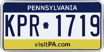 PA license plate KPR1719
