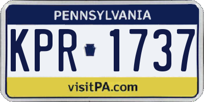PA license plate KPR1737