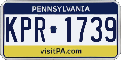 PA license plate KPR1739