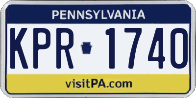 PA license plate KPR1740