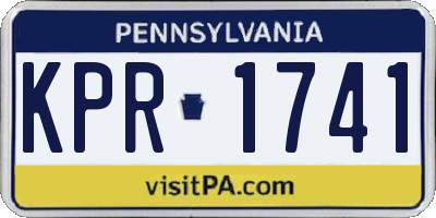 PA license plate KPR1741