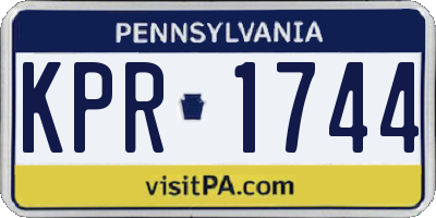 PA license plate KPR1744