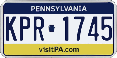 PA license plate KPR1745