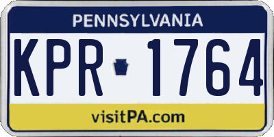 PA license plate KPR1764