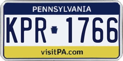 PA license plate KPR1766