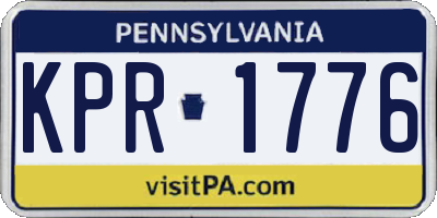 PA license plate KPR1776