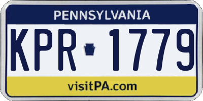 PA license plate KPR1779