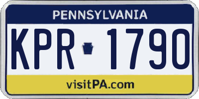 PA license plate KPR1790