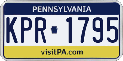 PA license plate KPR1795