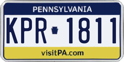 PA license plate KPR1811