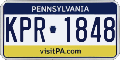 PA license plate KPR1848