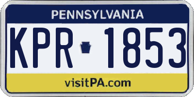 PA license plate KPR1853