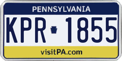 PA license plate KPR1855