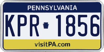 PA license plate KPR1856