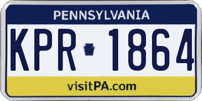 PA license plate KPR1864