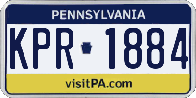 PA license plate KPR1884