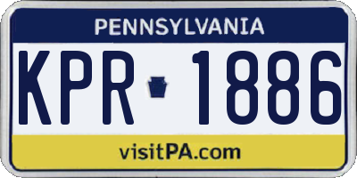 PA license plate KPR1886