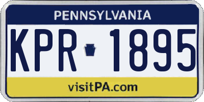 PA license plate KPR1895