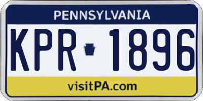 PA license plate KPR1896