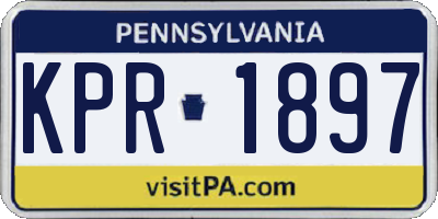 PA license plate KPR1897