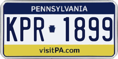 PA license plate KPR1899