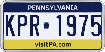PA license plate KPR1975
