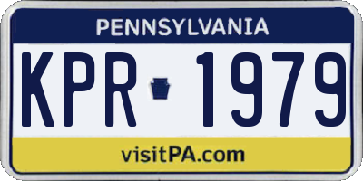 PA license plate KPR1979