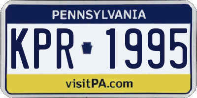 PA license plate KPR1995