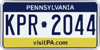 PA license plate KPR2044