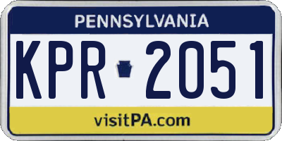 PA license plate KPR2051