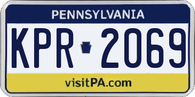 PA license plate KPR2069
