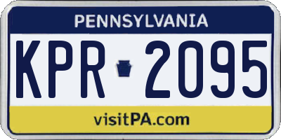 PA license plate KPR2095