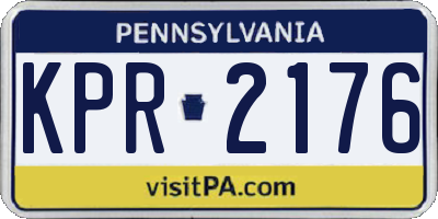 PA license plate KPR2176