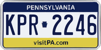 PA license plate KPR2246