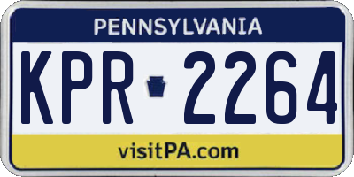 PA license plate KPR2264
