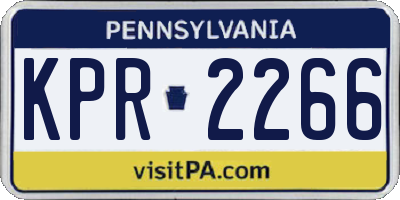 PA license plate KPR2266