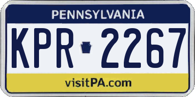 PA license plate KPR2267