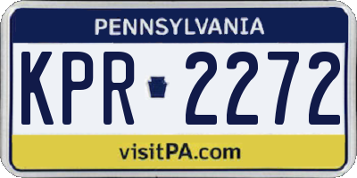 PA license plate KPR2272