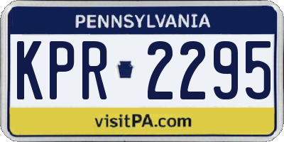 PA license plate KPR2295