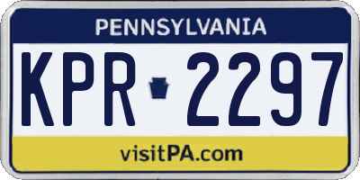 PA license plate KPR2297