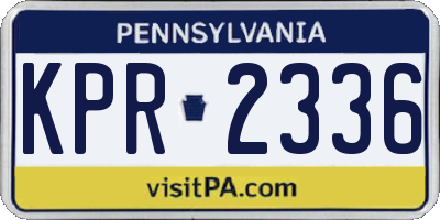 PA license plate KPR2336