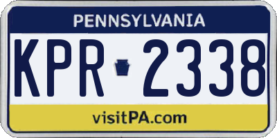 PA license plate KPR2338