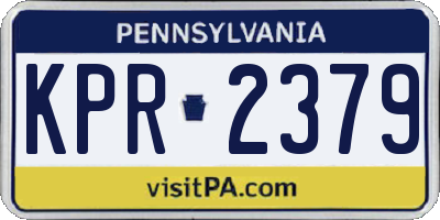 PA license plate KPR2379