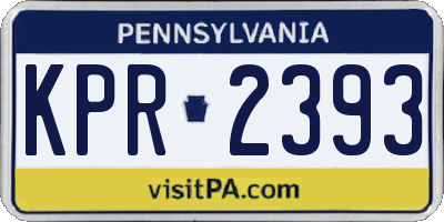PA license plate KPR2393